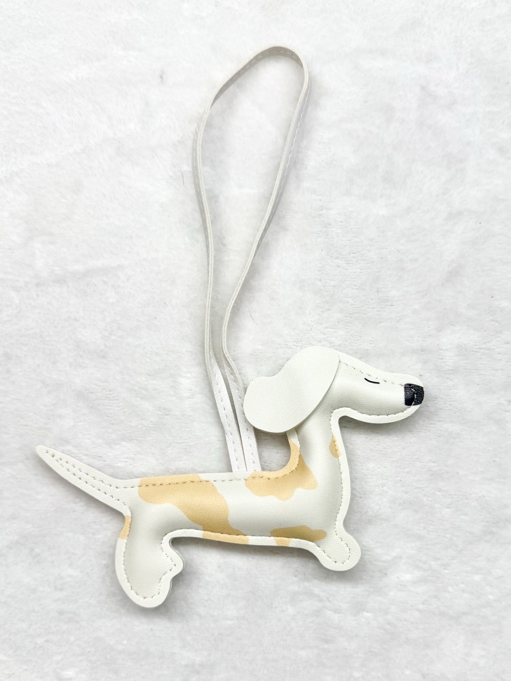 White & Tan Dog Bag Charm - Picture 3 of 5